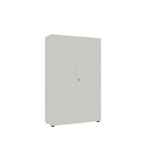 Garderobenschrank, 2-türig, B 100 cm, 5OH, silber Garderobenschrank, 2-türig, B 100 cm, 5OH, silber