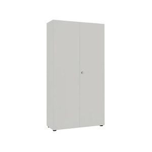 Garderobenschrank, 2-türig, B 100 cm, 6OH, silber Garderobenschrank, 2-türig, B 100 cm, 6OH, silber