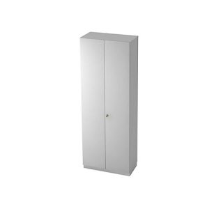 Garderobenschrank, links Ablagen, B 800 x T 420 mm, lichtgrau Garderobenschrank, links Ablagen, B 800 x T 420 mm, lichtgrau