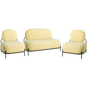 Garnitur ADMIRAL, 2 Sessel, 1 Sofa, 100 % Polyester, Stahlrohrgestell lackiert, safran Garnitur ADMIRAL, 2 Sessel, 1 Sofa, 100 % Polyester, Stahlrohrgestell lackiert, safran