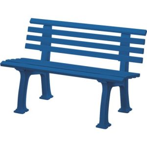 Gartenbank, 2-Sitzer, L 1200 mm, blau Gartenbank, 2-Sitzer, L 1200 mm, blau