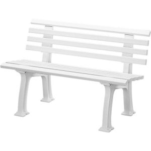 Gartenbank, 2-Sitzer, L 1200 mm, weiß Gartenbank, 2-Sitzer, L 1200 mm, weiß