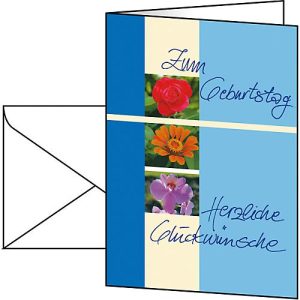 Geburtstagskarte Trio, A6, 10 Stück Geburtstagskarte Trio, A6, 10 Stück