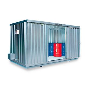 Gefahrstoffcontainer ST 1350 SAFE Tank ECO, verzinkt, B 4050 x T 2170 x H 2300 mm, 1040 l, aktive Lagerung, temporärer explosionsgeschützter Lüfter Gefahrstoffcontainer ST 1350 SAFE Tank ECO, verzinkt, B 4050 x T 2170 x H 2300 mm, 1040 l, aktive Lagerung, temporärer explosionsgeschützter Lüfter
