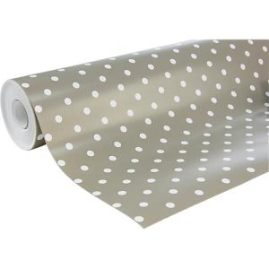 Geschenkpapier Clairefontaine Excellia Fantasie, taupe mit weißen Punkten, 1 Rolle mit L 50 m x B 700 mm Geschenkpapier Clairefontaine Excellia Fantasie, taupe mit weißen Punkten, 1 Rolle mit L 50 m x B 700 mm
