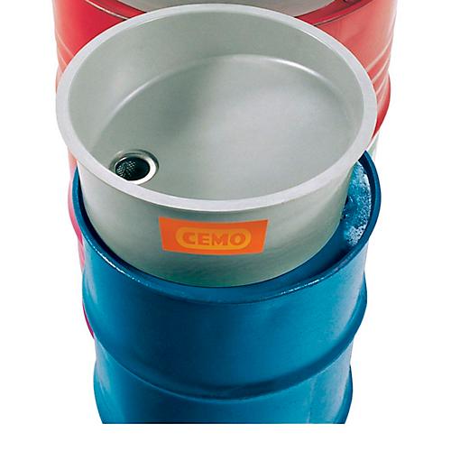 GFK-Einfülltrichter CEMO, ohne Klappdeckel, für 60 l Fass, Durchmesser 390 mm