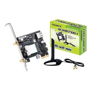 Gigabyte GC-WB1733D-I (rev. 1.0) – Netzwerkadapter – PCIe – 802.11a, 802.11b/g/n, Wi-Fi 5, Bluetooth 5.0 Gigabyte GC-WB1733D-I (rev. 1.0) – Netzwerkadapter – PCIe – 802.11a, 802.11b/g/n, Wi-Fi 5, Bluetooth 5.0