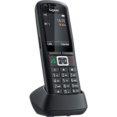 Gigaset-Pro Mobilteil R700H PRO, 2,4' Farbdisplay, schnurlos, bis 13 h Gesprächszeit, Blueetooth, Taschenlampe, schwarz