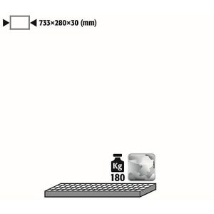 Gitterrost für asecos Druckgasflaschenschränke, Stahl, B 733 x T 280 x H 30 mm, bis 180 kg Gitterrost für asecos Druckgasflaschenschränke, Stahl, B 733 x T 280 x H 30 mm, bis 180 kg