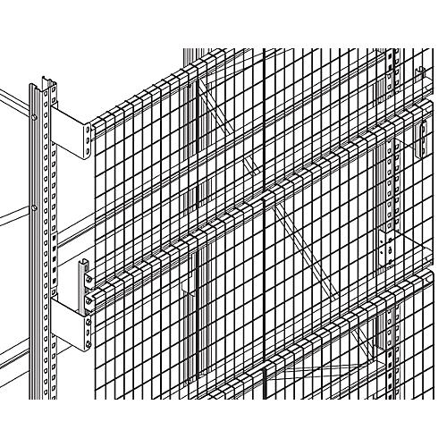 Gitterrückwand GRM-Set 3, Regalhöhe 2500 x Regallänge 2700 mm