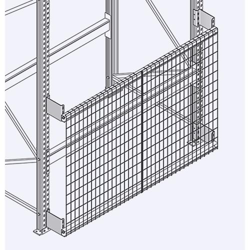Gitterrückwand GRM-Set 6, Regalhöhe 3600 x Regallänge 2700 mm