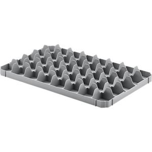 Gläsereinsatz Ringoplast, für Gläser- & Eurokästen, 5 x 8, unten, lebensmittelecht, stapelbar, B 365 x H 55 mm, Kunststoff, hellgrau Gläsereinsatz Ringoplast, für Gläser- & Eurokästen, 5 x 8, unten, lebensmittelecht, stapelbar, B 365 x H 55 mm, Kunststoff, hellgrau