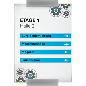 Glas-Design-Türschild, DIN A4, B 210 x H 297 mm Glas-Design-Türschild, DIN A4, B 210 x H 297 mm