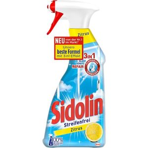 Glasreiniger Sidolin Zitrus, transparent, 10 Sprühflaschen mit jeweils 500 ml Glasreiniger Sidolin Zitrus, transparent, 10 Sprühflaschen mit jeweils 500 ml