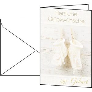 Glückwunsch-Karten Baby, inkl. weißer Umschläge, 10 Stück Glückwunsch-Karten Baby, inkl. weißer Umschläge, 10 Stück