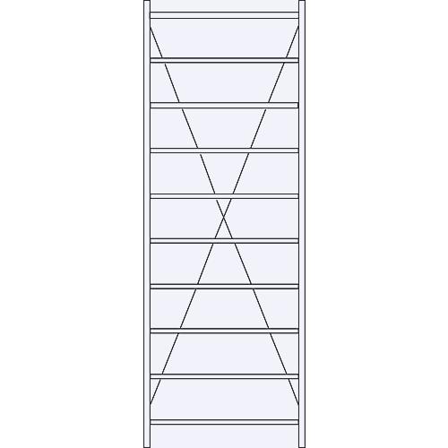 Grundregal R 3000, 10 Böden, B 1055 mm x T 500 mm, Böden lackiert