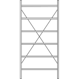 Grundregal R 3000, 6 Böden, B 1055 mm x T 400 mm, Böden lackiert Grundregal R 3000, 6 Böden, B 1055 mm x T 400 mm, Böden lackiert