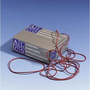Gummibänder, Naturkautschuk, rot, ø 85 mm Gummibänder, Naturkautschuk, rot, ø 85 mm