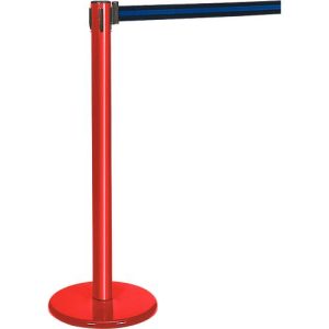 Gurtpfosten rot, Gurt schwarz/blau Gurtpfosten rot, Gurt schwarz/blau