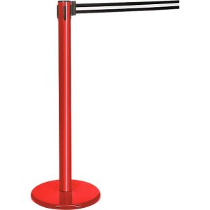 Gurtpfosten rot, Gurt schwarz/weiß Gurtpfosten rot, Gurt schwarz/weiß