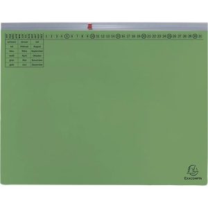 Hängehefter Exacompta, für Linksheftung, gefalzt, Dehnfalte, Organisationsdruck, Blauer Engel, Recycling-Karton, grün, 25 Stück Hängehefter Exacompta, für Linksheftung, gefalzt, Dehnfalte, Organisationsdruck, Blauer Engel, Recycling-Karton, grün, 25 Stück