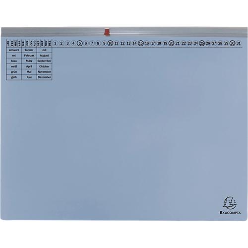 Hängehefter Exacompta, für Linksheftung, gefalzt, Dehnfalte, Organisationsdruck, Blauer Engel, Recycling-Karton, hellblau, 25 Stück