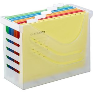 Hängeregisterbox Jalema Re-Solution A4 für 15 Hängemappen, inkl. 5 Mappen, weiß-transparent Hängeregisterbox Jalema Re-Solution A4 für 15 Hängemappen, inkl. 5 Mappen, weiß-transparent
