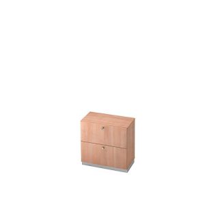 Hängeregistraturschrank, 2 OH, B 800 x T 420 mm, Nussbaum-Dekor Hängeregistraturschrank, 2 OH, B 800 x T 420 mm, Nussbaum-Dekor