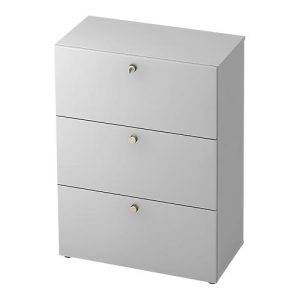 Hängeregistraturschrank TOPAS LINE, 3 Ordnerhöhen, mit Vollauszug, lichtgrau/lichtgrau Hängeregistraturschrank TOPAS LINE, 3 Ordnerhöhen, mit Vollauszug, lichtgrau/lichtgrau