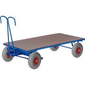 Handpritschenwagen, für den Innenbereich, ohne Bordwände, 1200 x 800 mm, Luftreifen Handpritschenwagen, für den Innenbereich, ohne Bordwände, 1200 x 800 mm, Luftreifen