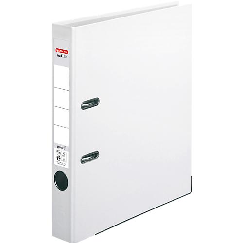 herlitz Ordner maX.file protect, DIN A4, Rückenbreite 50 mm, weiß