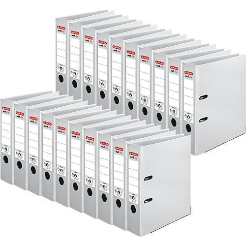 herlitz Ordner maX.file protect, DIN A4, Rückenbreite 80 mm, 20 Stück, weiß