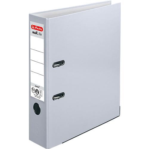 herlitz Ordner maX.file protect, DIN A4, Rückenbreite 80 mm, grau