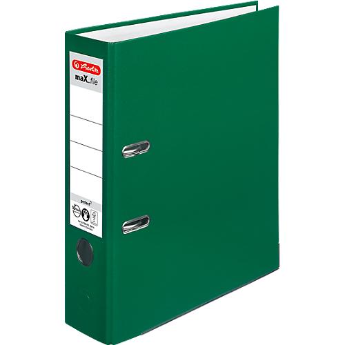 herlitz Ordner maX.file protect, DIN A4, Rückenbreite 80 mm, grün