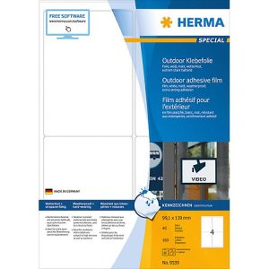 Herma wetterfeste Etiketten Nr. 9539, aus Polyesterfolie, 160 Etiketten, 40 Bogen