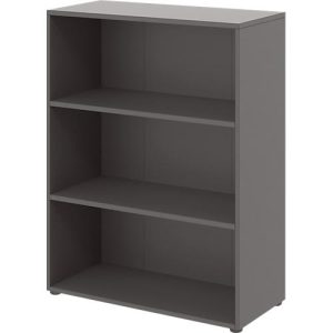 Home Office Regal TEMPIO, aus Holz, 3 Fächer, 3 OH, B 800 x T 340 x H 1070 mm, anthrazit Home Office Regal TEMPIO, aus Holz, 3 Fächer, 3 OH, B 800 x T 340 x H 1070 mm, anthrazit