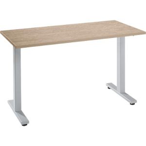Home Office Schreibtisch Start Off, Rechteck, T-Fuß, B 1300 x T 650 x H 735 mm, Eiche-Dekor/weißaluminium Home Office Schreibtisch Start Off, Rechteck, T-Fuß, B 1300 x T 650 x H 735 mm, Eiche-Dekor/weißaluminium