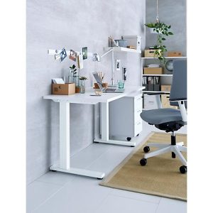 Home Office Tisch, Rechteck, C-Fuß, B 1200 x T 600 x H 735 mm, weiß/weiß Home Office Tisch, Rechteck, C-Fuß, B 1200 x T 600 x H 735 mm, weiß/weiß