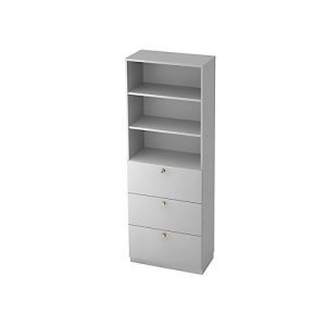 HR-Regalschrank, B 800 x T 420 mm, lichtgrau HR-Regalschrank, B 800 x T 420 mm, lichtgrau