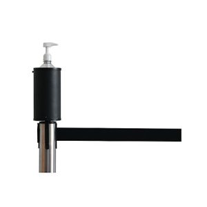 Hygienespender Aufsatz für Absperrpfosten RS-Guidesystems Serie GLA 85, Volumen 1 l, Ø 110 x H 200 mm, Kunststoff & Metall, schwarz Hygienespender Aufsatz für Absperrpfosten RS-Guidesystems Serie GLA 85, Volumen 1 l, Ø 110 x H 200 mm, Kunststoff & Metall, schwarz