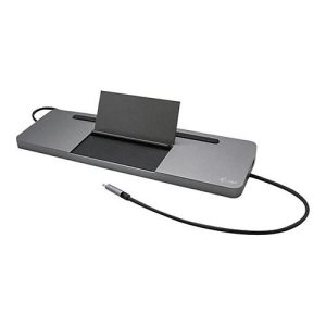 i-Tec USB-C Metal Ergonomic 4K 3x Display Docking Station + Power Delivery – Dockingstation – USB-C / Thunderbolt 3 – VGA, HDMI, DP – GigE