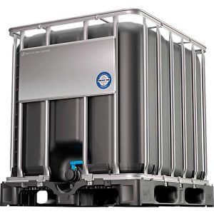 IBC Container, 1000 Liter, UN-Zulassung, UV-Schutz, DN 50 Auslaufventil, auf Kunststoffpalette, B 1200 x T 1000 x H 1136 mm, schwarz IBC Container, 1000 Liter, UN-Zulassung, UV-Schutz, DN 50 Auslaufventil, auf Kunststoffpalette, B 1200 x T 1000 x H 1136 mm, schwarz