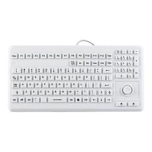 InduKey InduProof Advanced TKG-104-MB-IP68-VESA-GREY – Tastatur – mit Touchpad – USB – USA – Grau