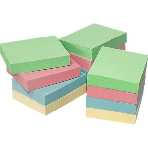 INFO Haftnotizen, Recyclingpapier, 50 x 40 mm, 12 x 100 Blatt, blanko, bunt INFO Haftnotizen, Recyclingpapier, 50 x 40 mm, 12 x 100 Blatt, blanko, bunt