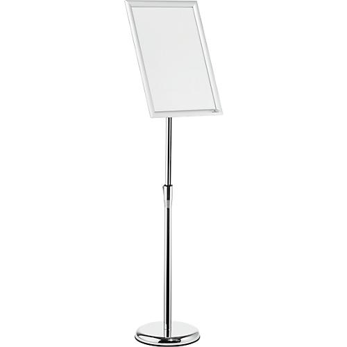 Infoständer Durable, mit DIN A3 Klapprahmen, Hoch- & Querformat, höhenverstellbar, Aluminium & Polystyrol, silber