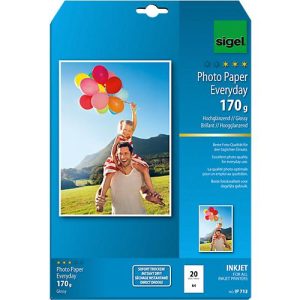 Inkjet-Fotopapier Everyday, A4, 170g/qm, 20 Blatt Inkjet-Fotopapier Everyday, A4, 170g/qm, 20 Blatt