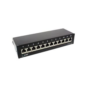 InLine – Patch Panel – CAT 6a – RJ-45 X 12 – Schwarz, RAL 9005 InLine – Patch Panel – CAT 6a – RJ-45 X 12 – Schwarz, RAL 9005