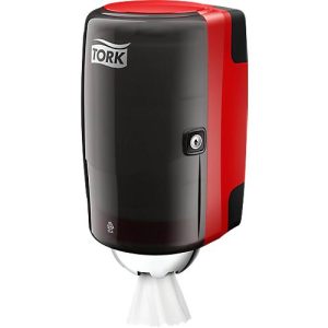 Innenabrollungsspender TORK® Mini, schwarz/rot Innenabrollungsspender TORK® Mini, schwarz/rot