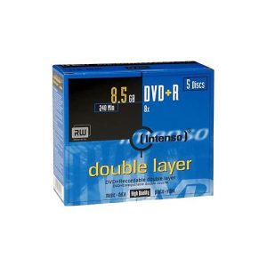 Intenso – 5 x DVD+R DL – 8.5 GB 8x – Jewel Case (Schachtel) Intenso – 5 x DVD+R DL – 8.5 GB 8x – Jewel Case (Schachtel)