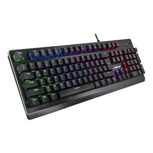 Inter-Tech Nitrox NK-2000ME – Tastatur – Hintergrundbeleuchtung – USB – QWERTY – Polished Aluminum